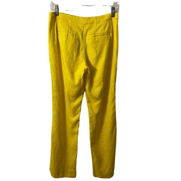 Anthropologie Cartonnier Yellow Linen Pants Size 2 - Picture 11 of 12